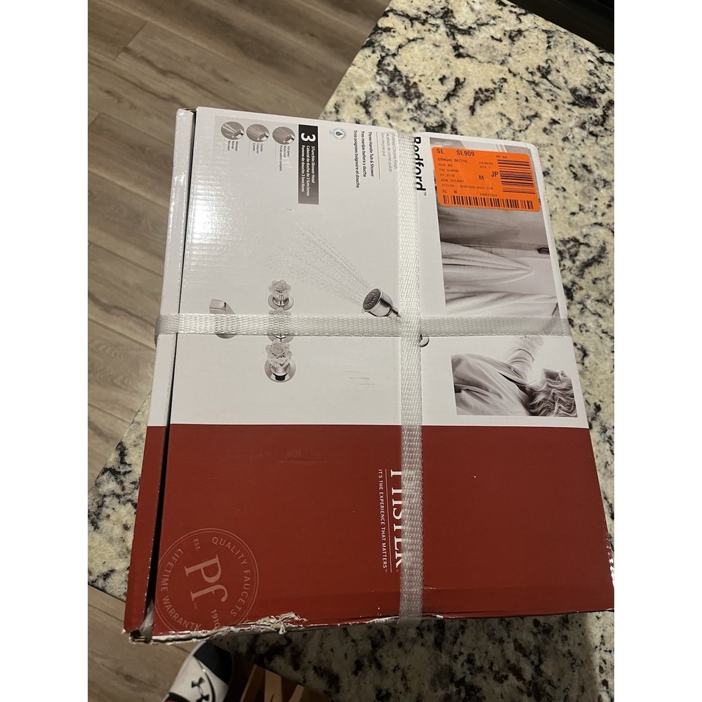 Pfister 801-WS-BDCC Bedford 3-Handle/Spray Tub & Shower Faucet, Polished Chrome